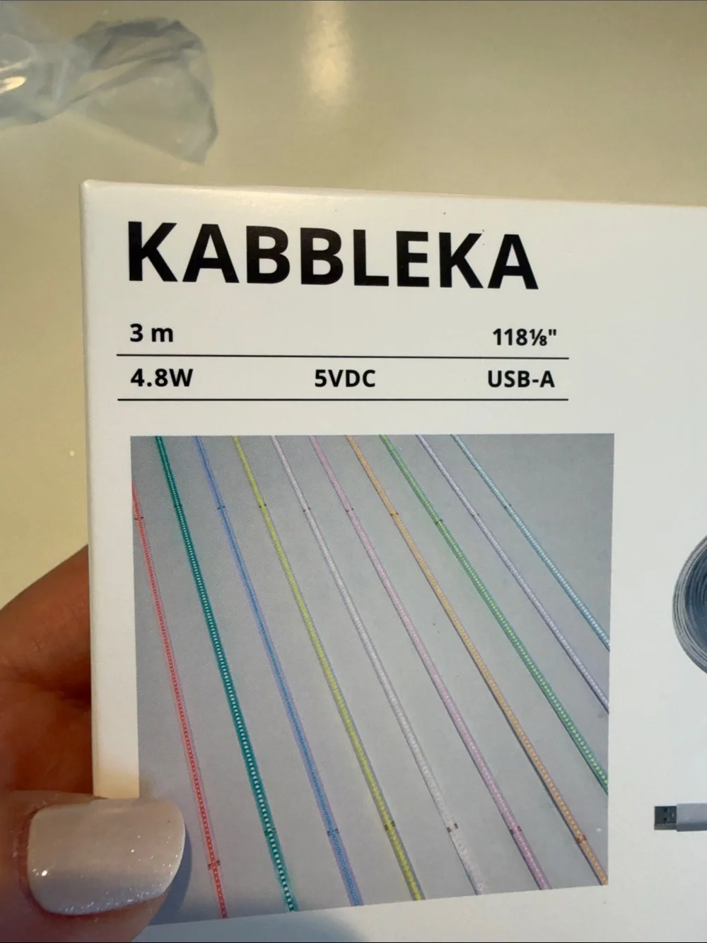 IKEA KABBLEKA LED USB Strip Light - Multi-Color new inbox